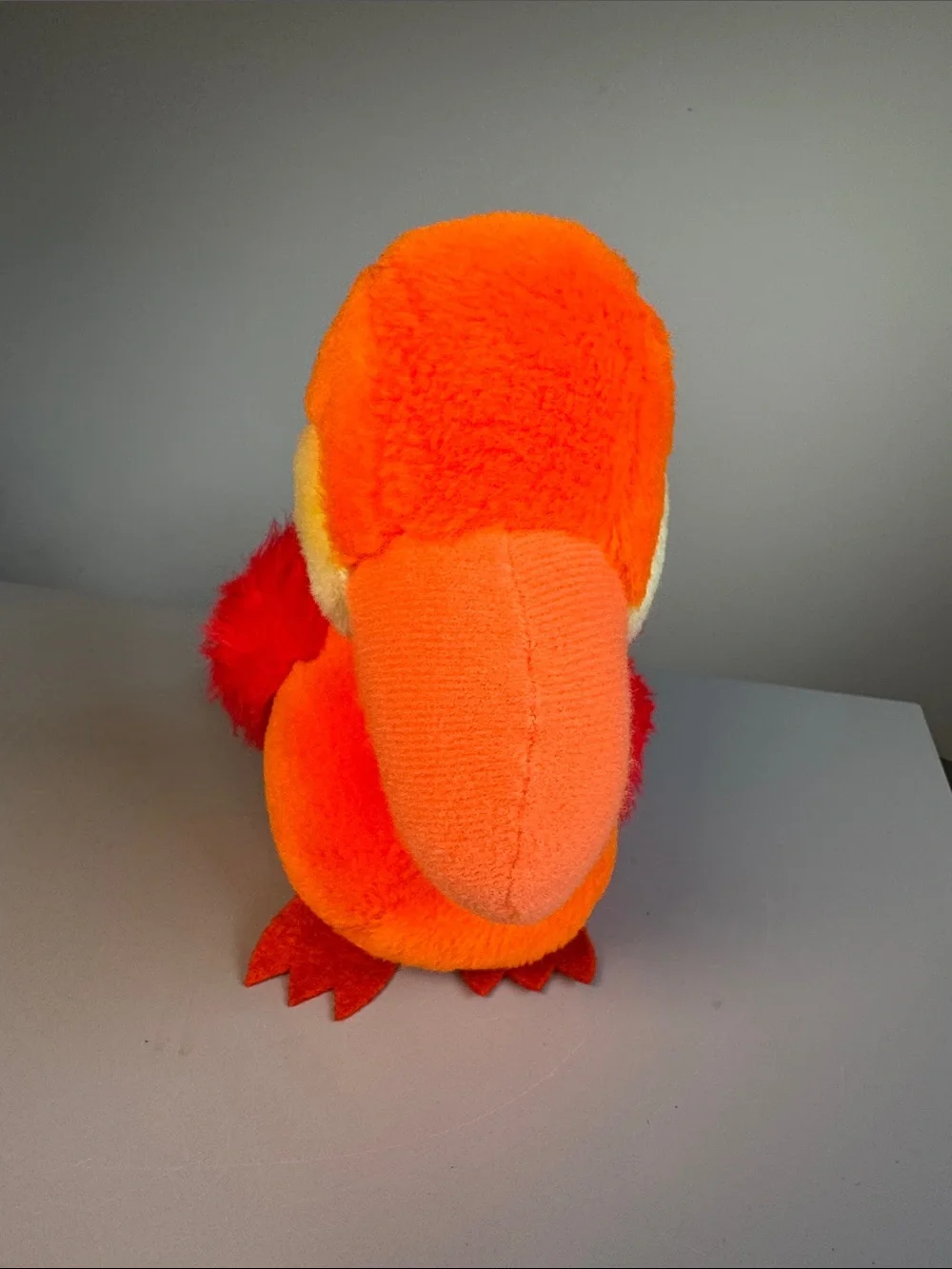 Applause Vintage 1981 Plush Orange Red Parrot Stuffed Toy